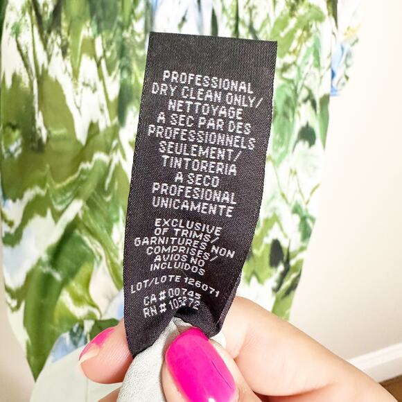 ML Monique Lhuillier Womens Dress Midi Bow-Embellished Printed Satin-Twill 12 - Picture 8 of 8